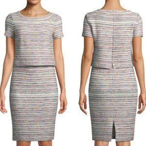 St. John Collection Multi Tweed Dress Size 8 $1295
